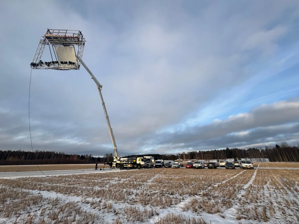 Elevated production platform at a remote location